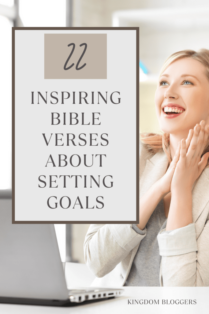 Bible Verses About Setting Goals Pinterest Pin Image