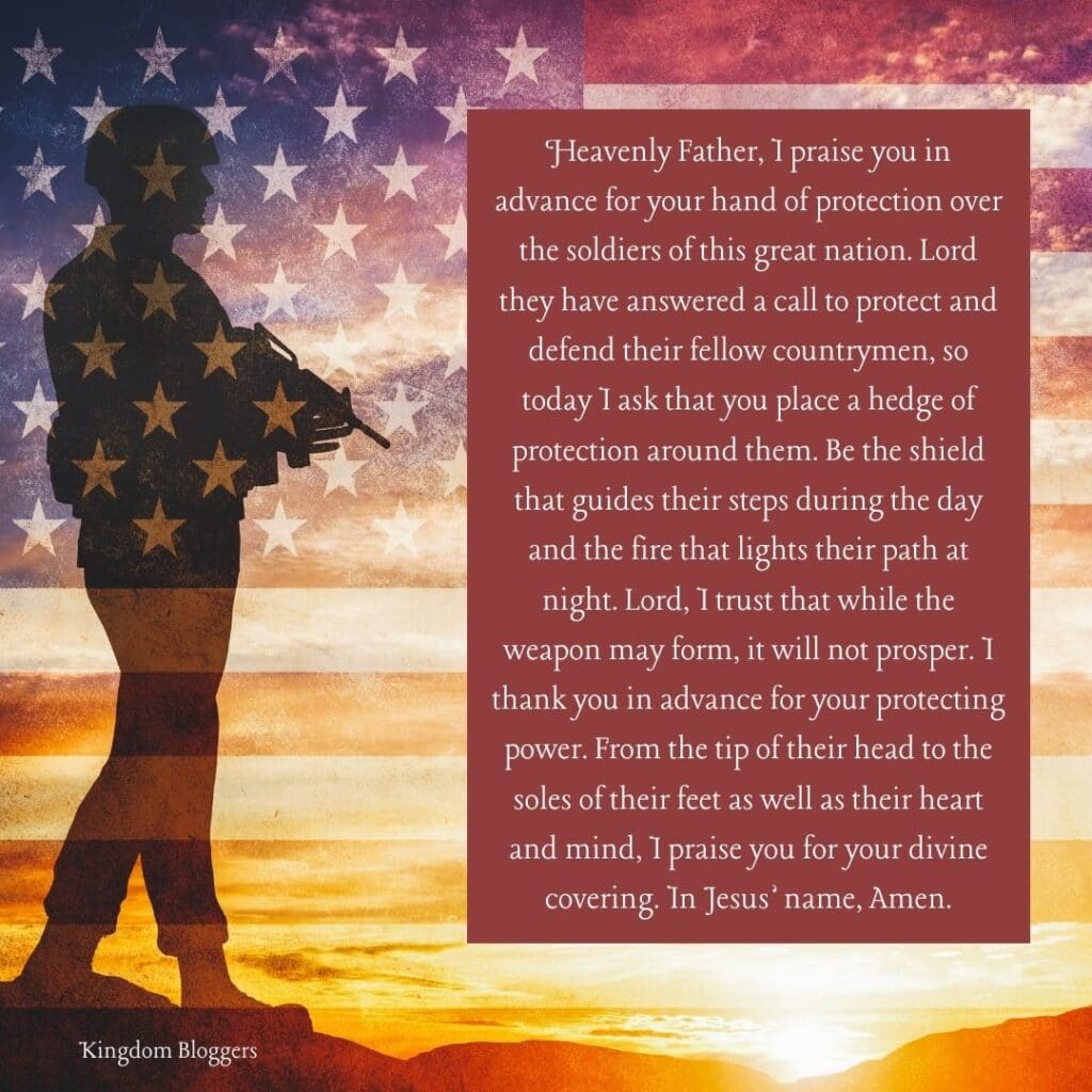 Prayer for Soldiers Protection