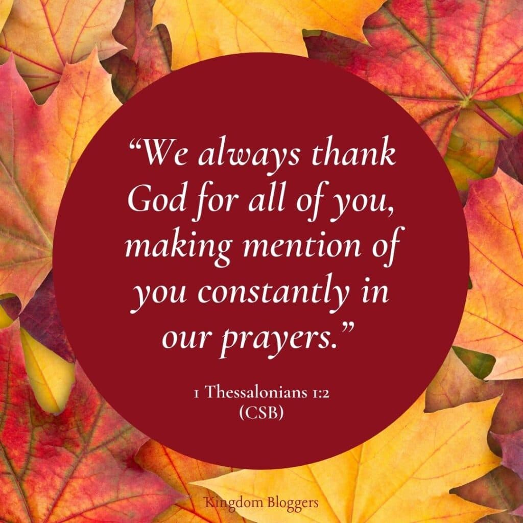 Thanksgiving to God verse 