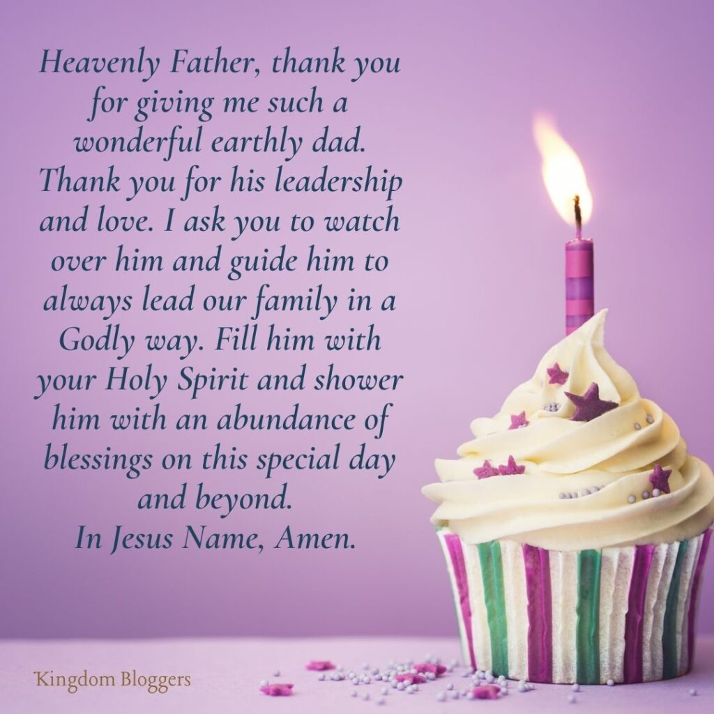 Birthday Prayer for Dad