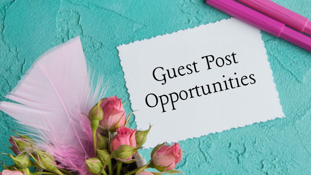 note card that says guest post opportunities