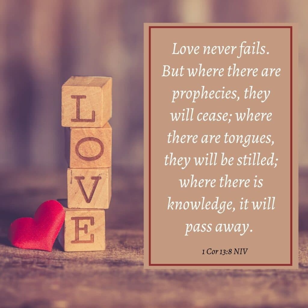 Valentines Scripture 1 Corinthians 13 8