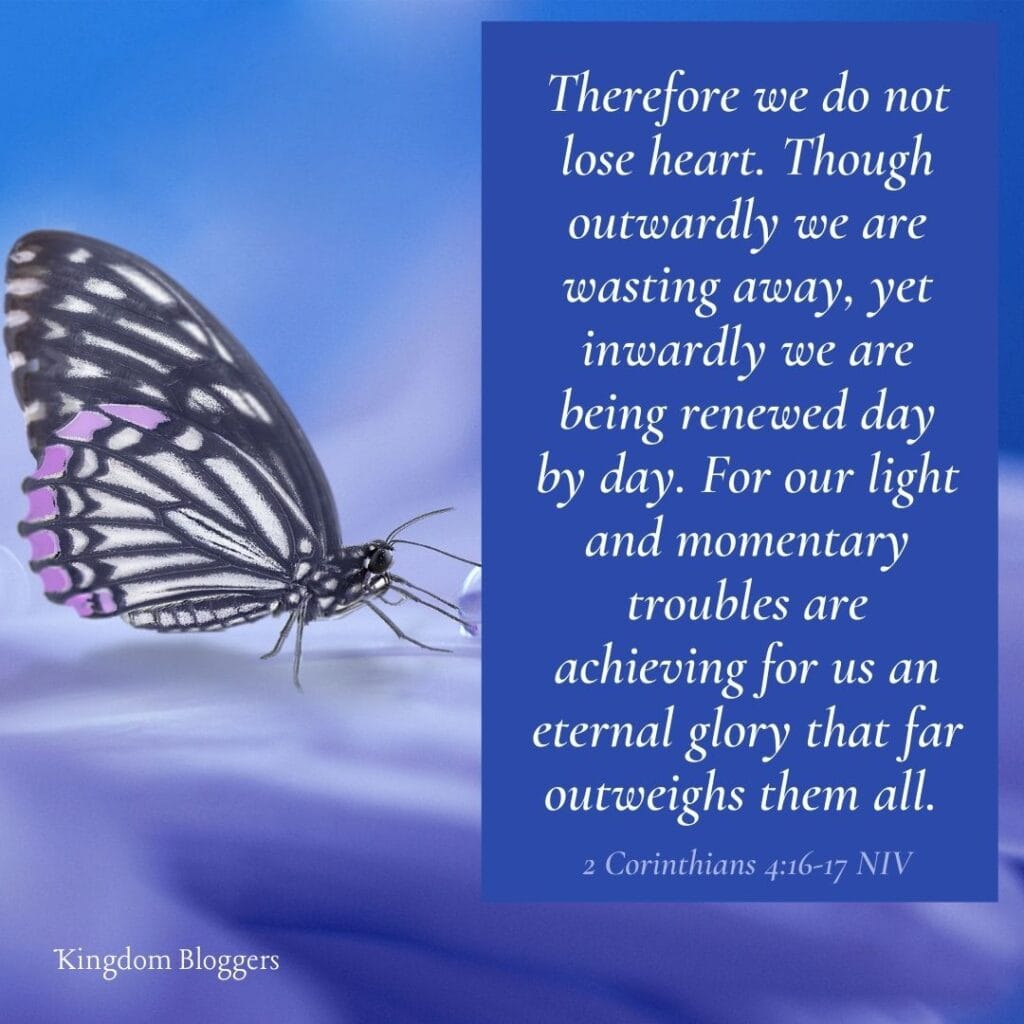 Bible Verse About Butterflies 2 Corinthians 4 16-17