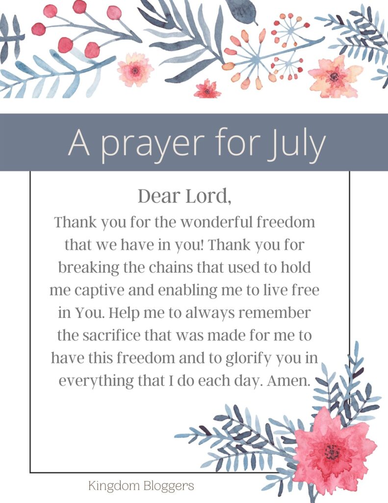 A Prayer for July