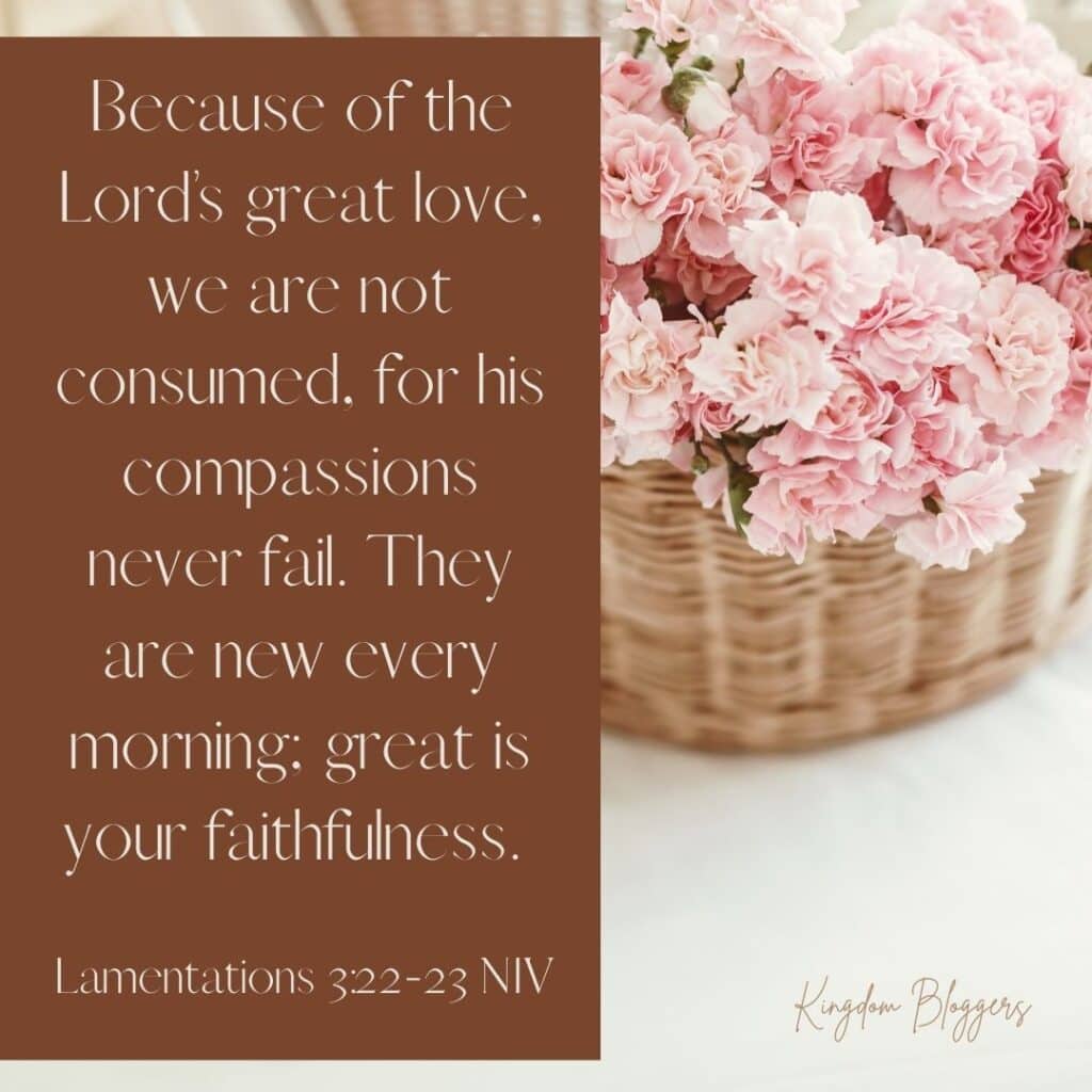 Christian Encouragement Lamentations 3 22-23