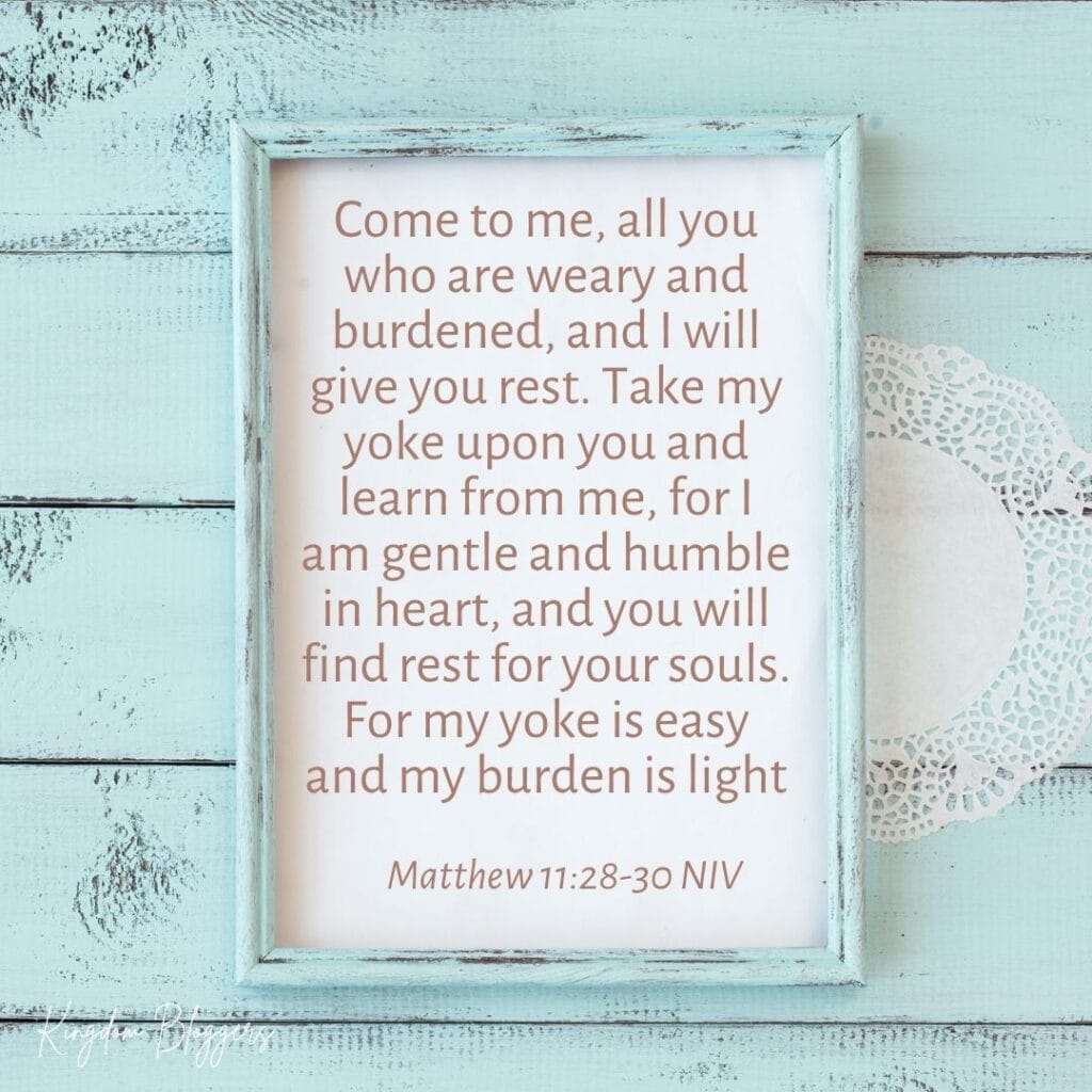 Christian Encouragement Matthew 11 28-30