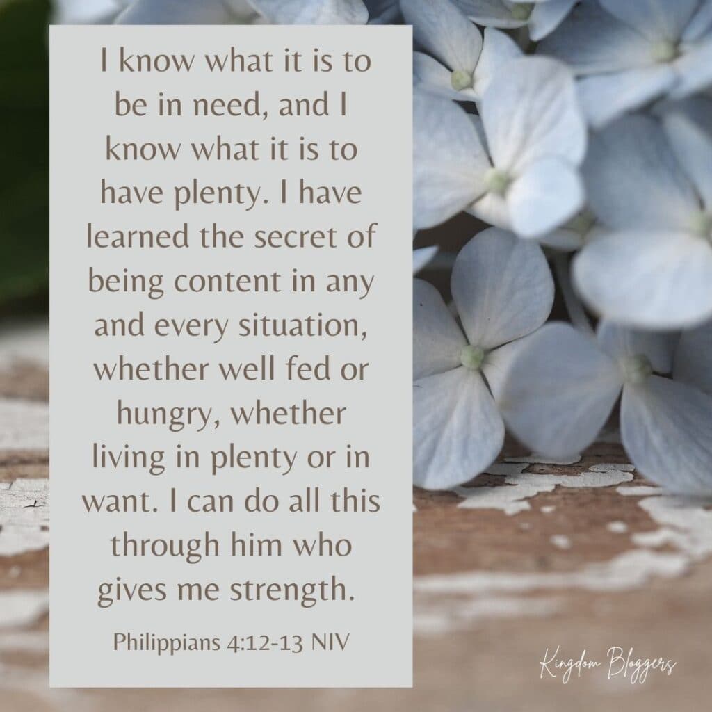 Christian Encouragement Philippians 4 12-13