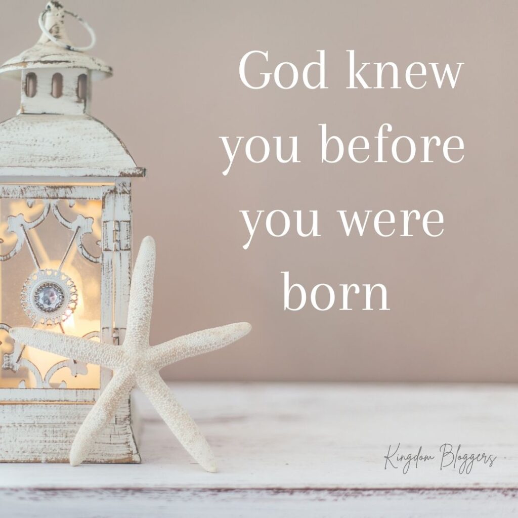 God knew you before you were born social graphic