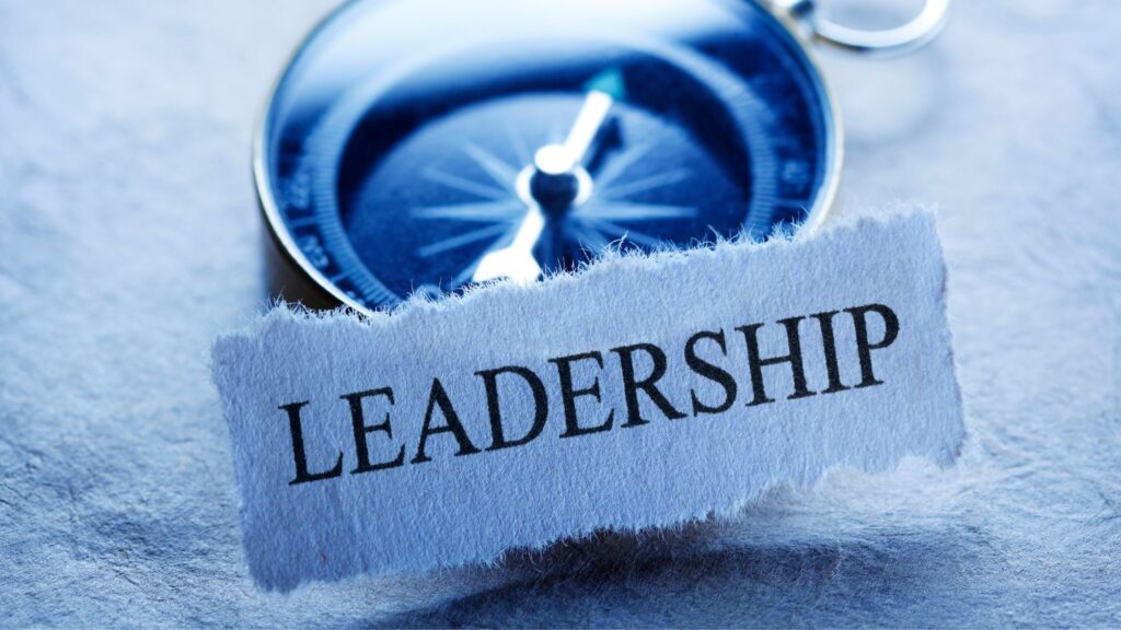 the word leadership written on a piece of paper