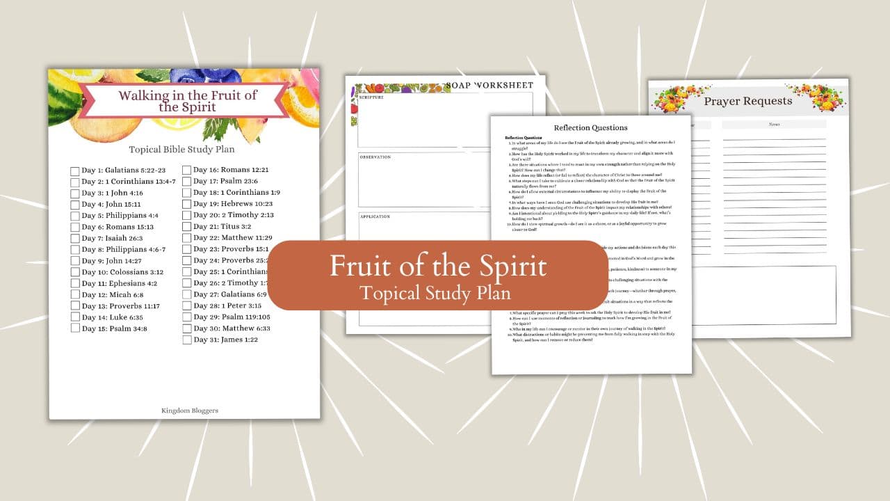 Fruit Of The Spirit Scripture Writing Plan